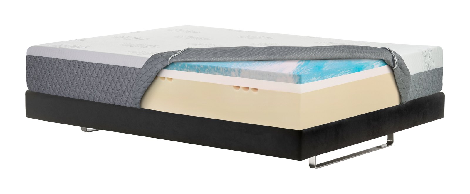 Magniflex Classico Essential 11 with the cover opened to show the inner layers