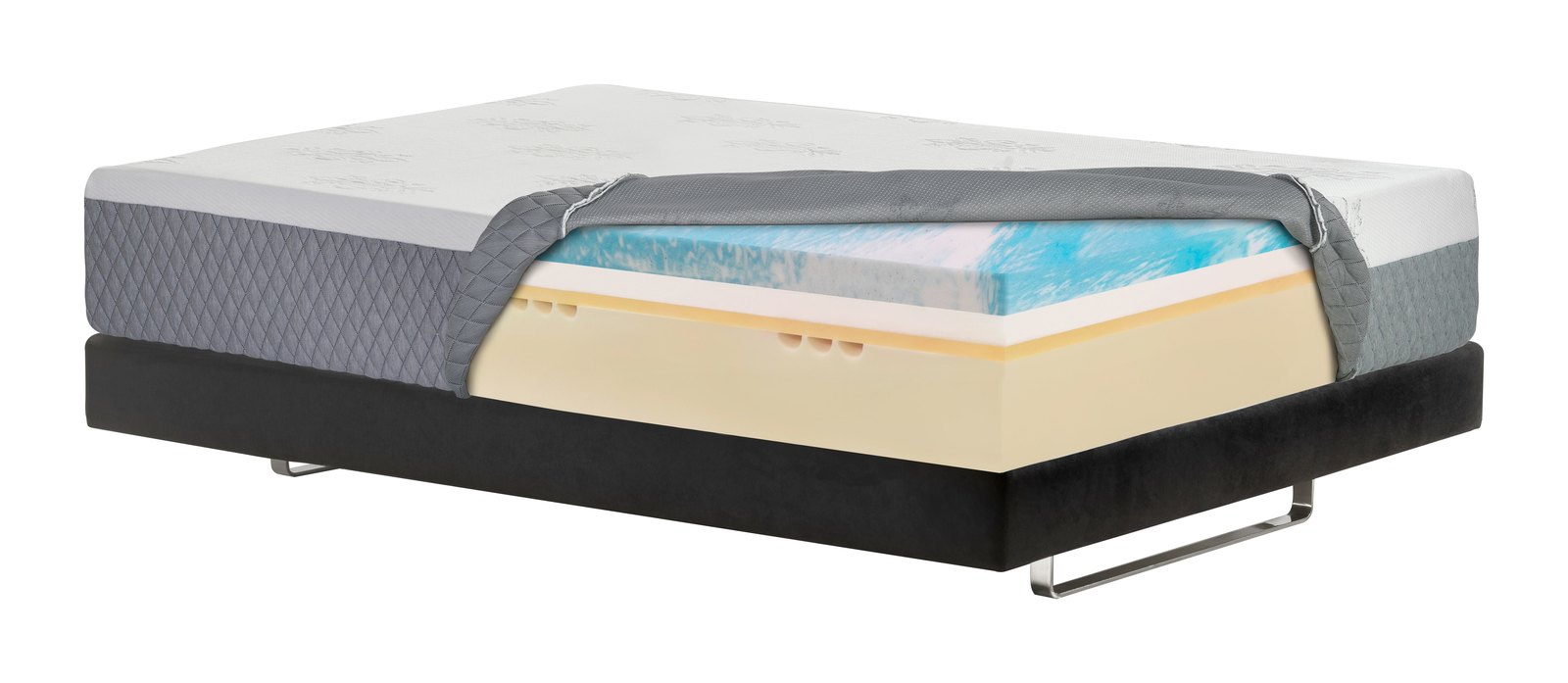 Magniflex Classico Essential 12 with the cover opened to show the inner layers