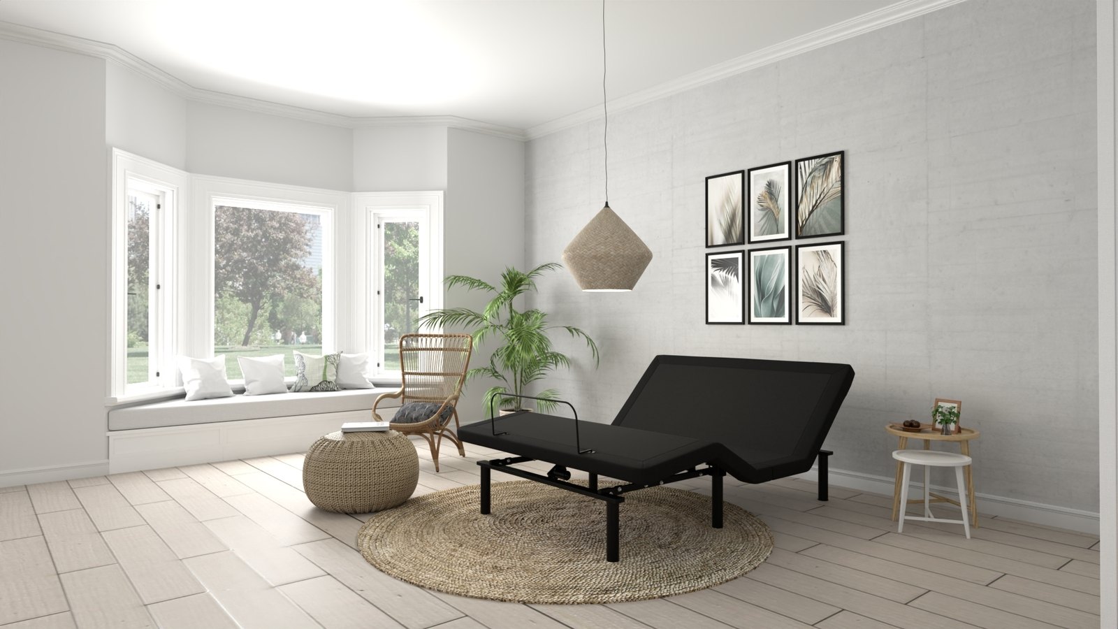 Magniflex Milano adjustable base in a living space