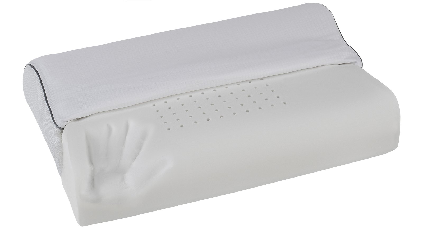 Magniflex Superiore Pillow, Wave shape with the cover opened